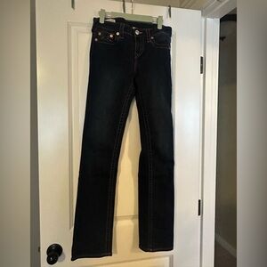 True Religion dark wash straight leg jeans